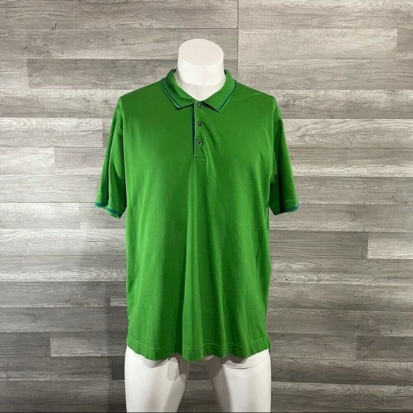 Robert Graham Emerald Green 3 Button Placket Polo Shirt - Picture 1 of 7